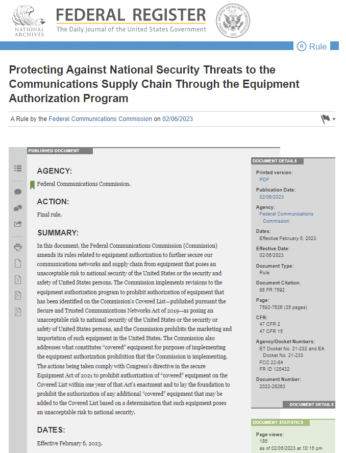 美国FCC ID认证要求提供美国外地署理信息
